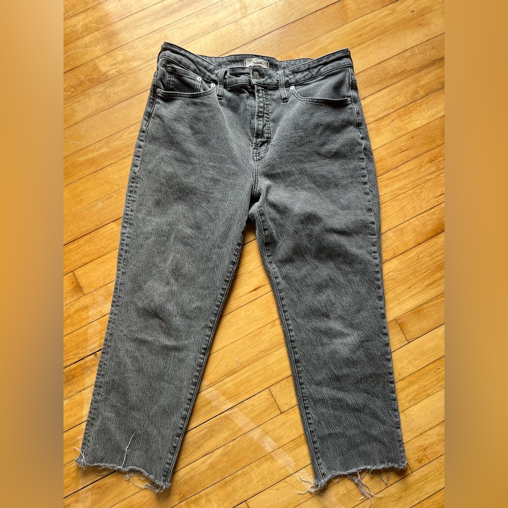 Madewell - Washed Charcoal Gray Jeans / Curvy Vintage Straight